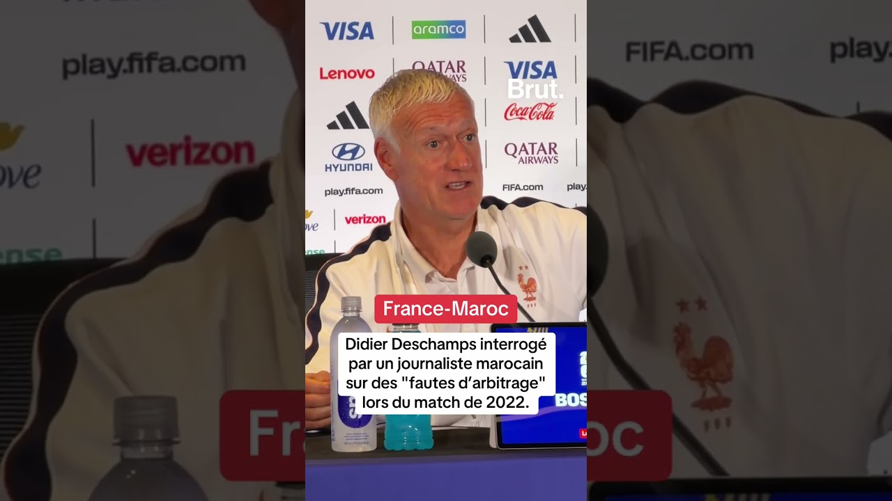 France - Maroc : Didier Deschamps interrogé par un journaliste marocain sur des "fautes d’arbitrage"