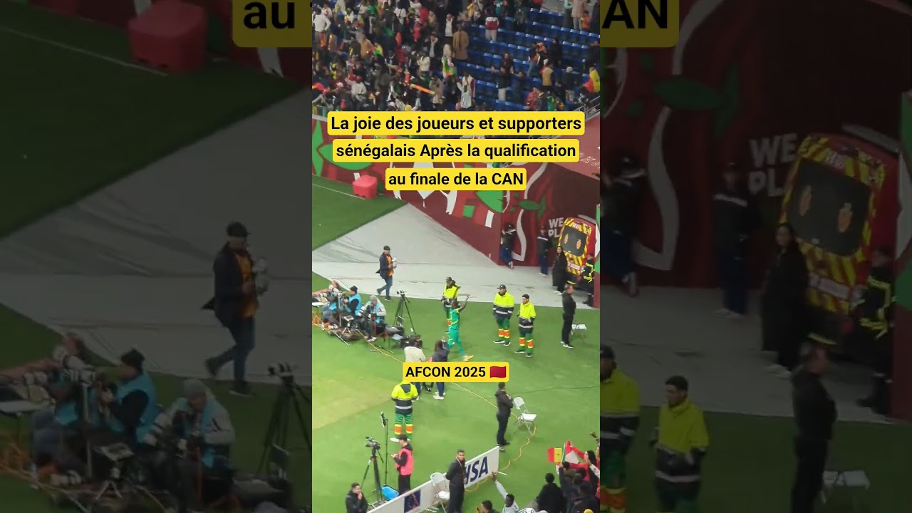 la joie des joueurs et supporters sénégalais après la qualification du Sénégal au finale de la CAN