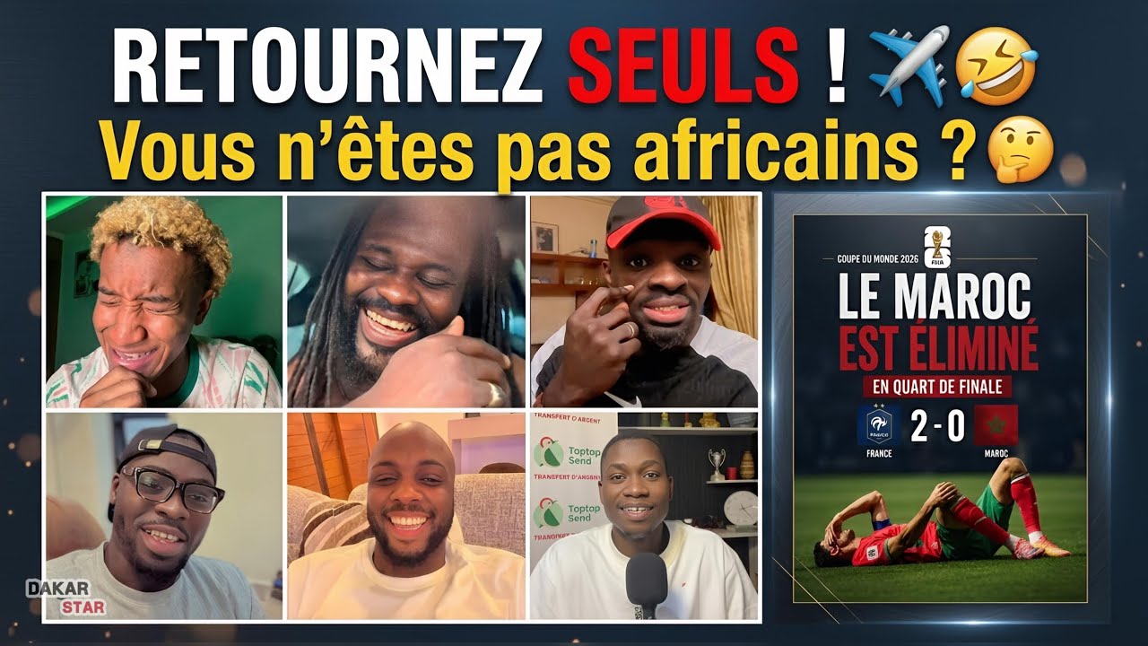 🚨 MAROC ÉLIMINÉ (0-2) : LES SÉNÉGALAIS EXPLOSENT DE RIRE ET LES RENVOIENT CHEZ EUX ! 🇲🇦😂🇸🇳