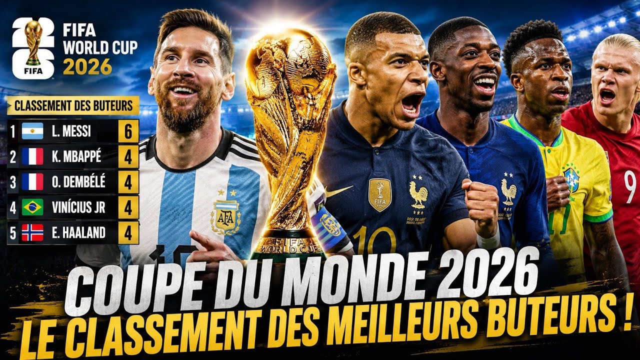 🔥 Coupe du monde 2026:Le Classement des Meilleurs Buteurs ! Messi, Mbappé, Haaland… Qui finira N°1 ?