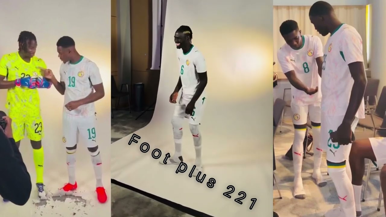 Shooting photo des Lions avec le nouveau maillot Sénégal reekkk🇸🇳