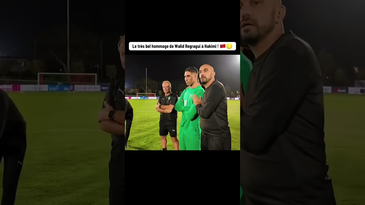 Le très bel hommage de Walid Regragui à Hakimi ! 🇲🇦🌕 #footballshorts #football #foot