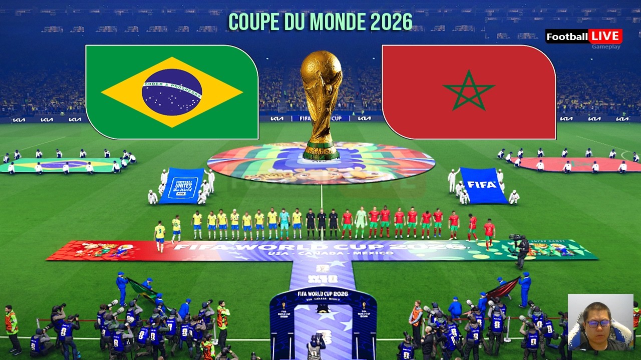 MAROC vs BRÉSIL - Coupe du Monde de la FIFA 2026 Phase de groupes | Match complet | Simulation PES