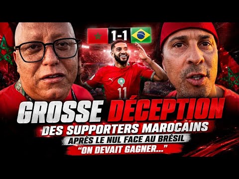 Brésil–Maroc : grosse déception des supporters marocains après le nul ! “On devait gagner…”