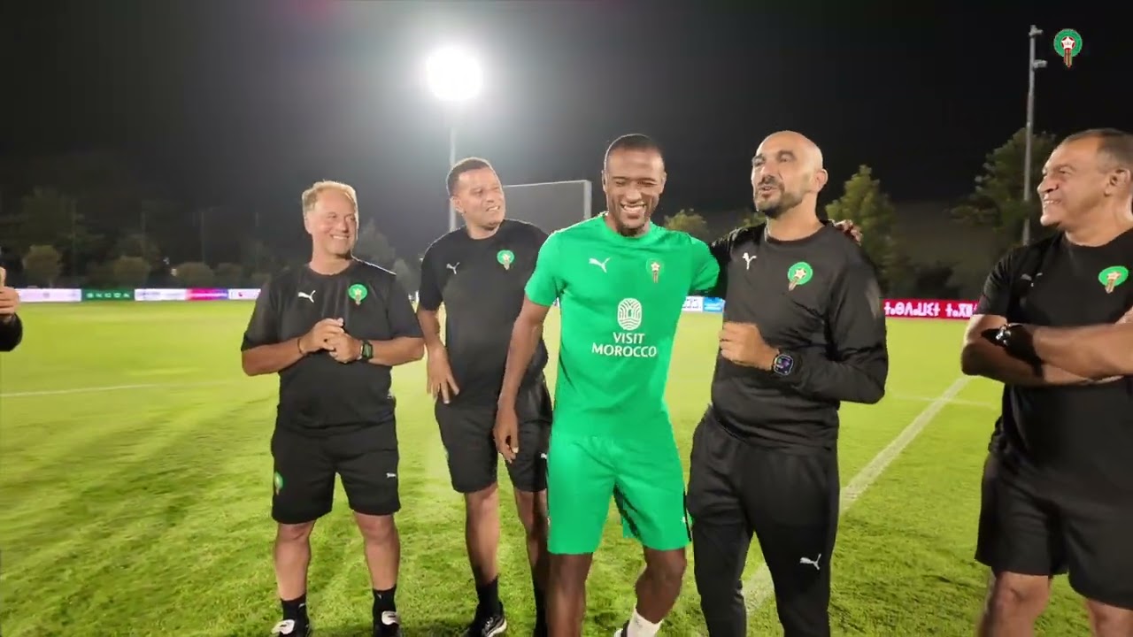 المنتخب الوطني يجري اول حصة تدريبية استعدادا للقاء البحرين