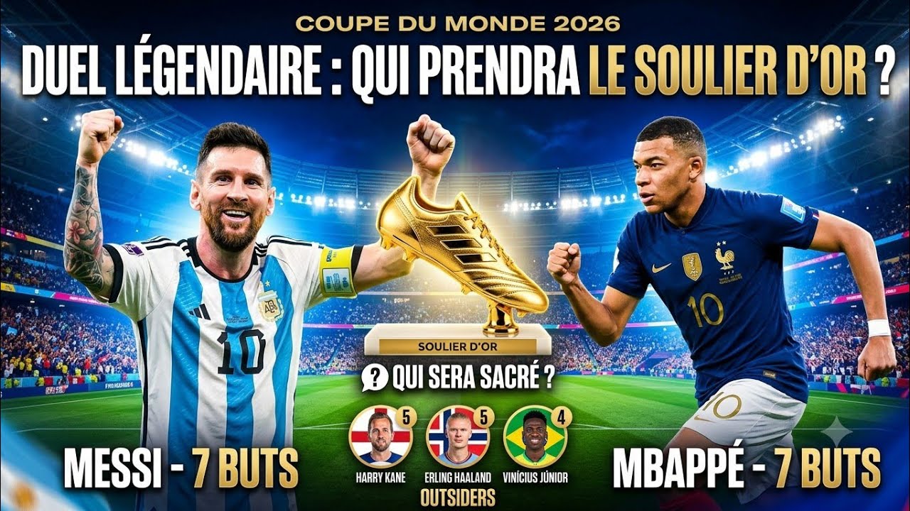 🚨 Coupe du Monde 2026 : Le Classement des Buteurs Change Tout ! Messi, Mbappé... Qui Finira N°1 ?