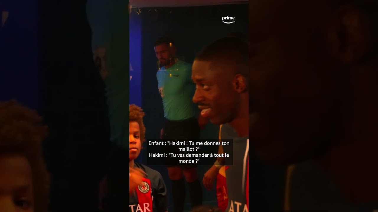 🤣 Hakimi taquine un enfant qui veut absolument récupérer un maillot du PSG