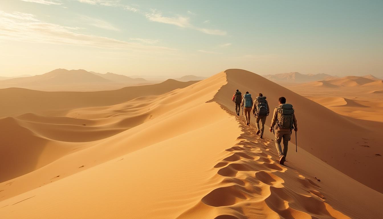 découvrez une aventure captivante mêlant courage et ténacité dans le désert marocain, où chaque défi révèle la force humaine face à l'immensité aride.