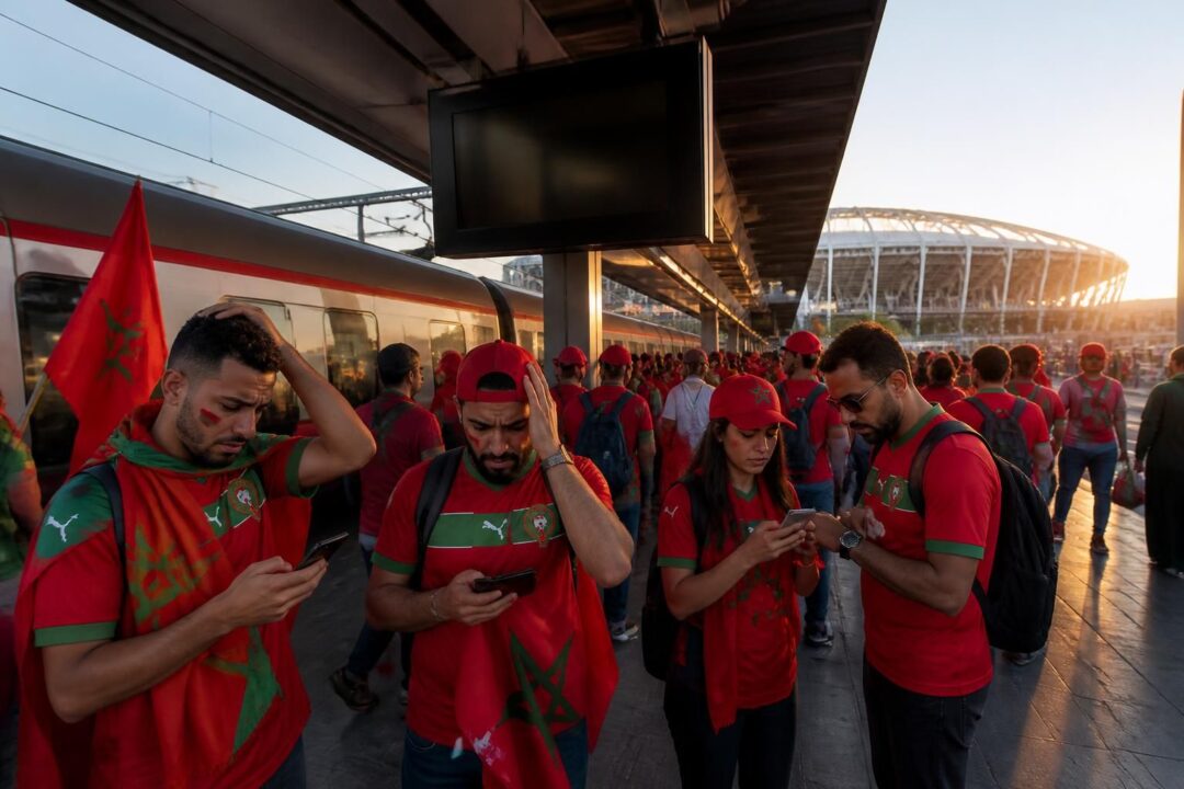 les supporters des lions du maroc devront payer 150 dollars pour un aller-retour en train jusqu'au stade lors du match maroc-brésil, une dépense importante pour encourager leur équipe.