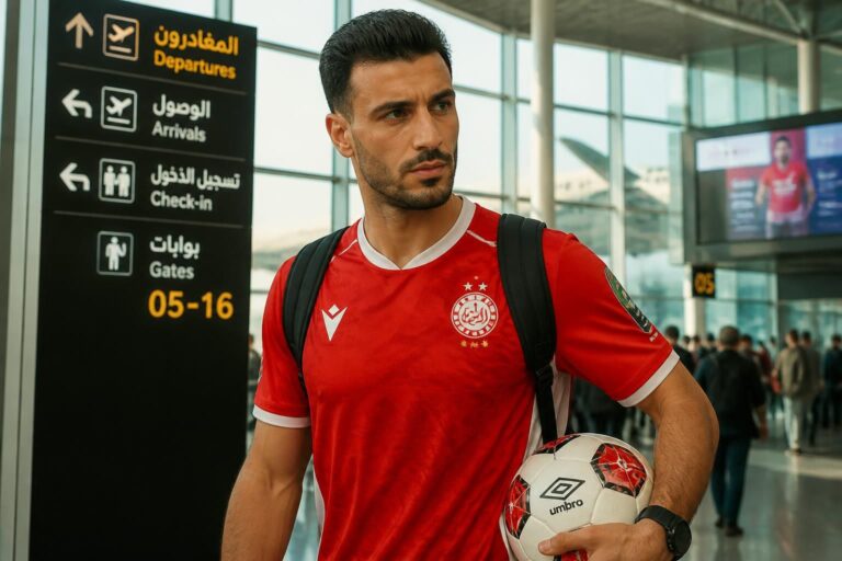 Omar Al Somah, capitaine de la sélection syrienne, en route pour le mondial des clubs avec le wydad