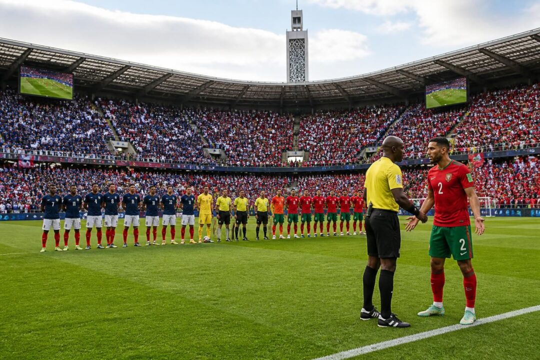 suivez en direct le match france vs maroc avec la composition officielle des équipes, les controverses arbitrales et la diffusion en clair pour la coupe d'afrique.
