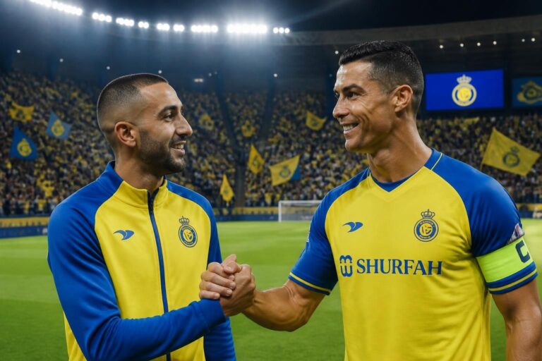 Hakim ziyech tout proche d&rsquo;al nassr et de cristiano ronaldo : un transfert qui fait déjà parler