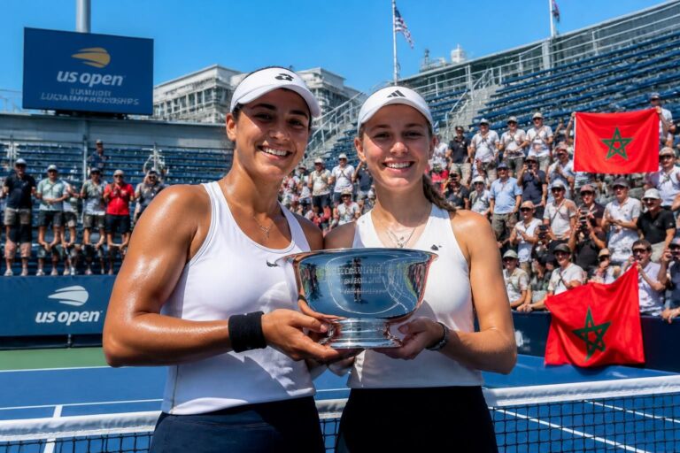 La marocaine malak el allami remporte l&rsquo;us open junior en double : un exploit historique
